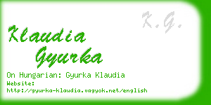 klaudia gyurka business card